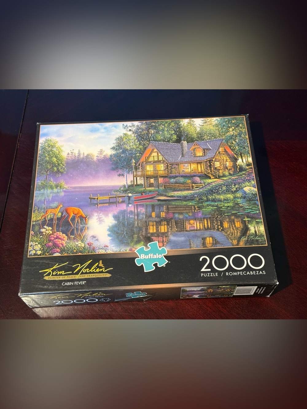 Buffalo David Bitton Cabin Lake Puzzle - Blue, Green, Brown, Black